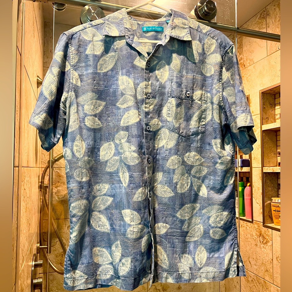Mens Tori Richard collared shirt sleeve Hawaiian shirt